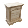MOBILI 2G -  Comodino classico 3 cassetti legno grezzo 60x37x71 (496)