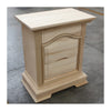 MOBILI 2G -  Comodino classico 3 cassetti legno grezzo 60x37x71 (496)