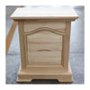 MOBILI 2G -  Comodino classico 3 cassetti legno grezzo 60x37x71 (496)