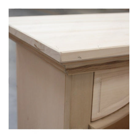 MOBILI 2G -  Comodino classico 3 cassetti legno grezzo 60x37x71 (496)