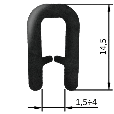 Guarnizione coprilamiera fino a 4mm (5 mt)