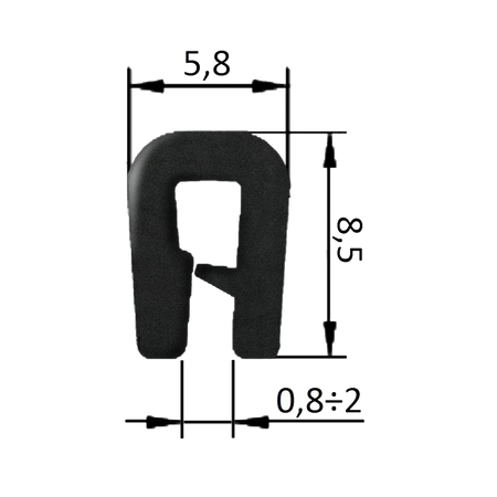 Guarnizione coprilamiera fino a 2,5mm (20 mt)