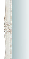 Biscottini Specchiera da parete in legno finitura bianco anticato L47xPR4xH100 cm Made in Italy