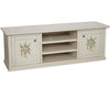 MOBILI 2G - Porta tv 2 ante legno shabby bianco decori 160x46x56