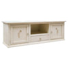 Porta tv 2 ante 1 cassetto legno shabby avorio decori 160x46x56