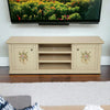MOBILI 2G - Porta tv 2 ante legno shabby avorio decori 160x46x56