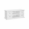 MOBILI 2G - Porta tv 4 cassetti 2 vani a giorno shabby bianco 120x50x53