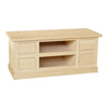 MOBILI 2G - Porta tv 4 cassetti shabby bianco anticato e noce 120x50x53