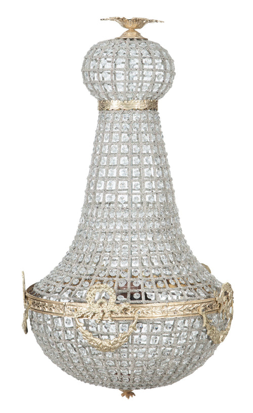 Biscottini Biscottini Lampadario Ottone Cristallo Diametro 50x100 Lusso Design Artigianale