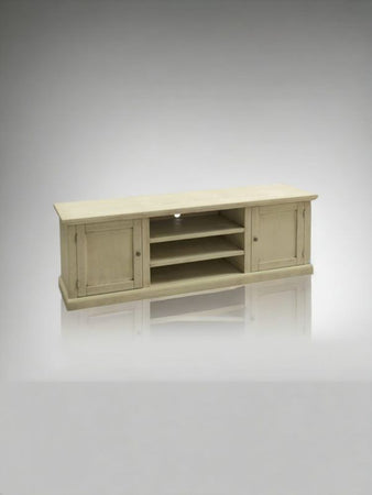 MOBILI 2G - Porta tv 2 ante legno shabby avorio anticato 160x46x56