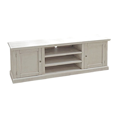 MOBILI 2G - Porta tv 2 ante legno shabby bianco anticato 160x46x56
