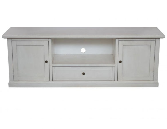 MOBILI 2G - Porta tv 2 ante legno shabby bianco anticato 160x46x56