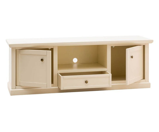 MOBILI 2G - Porta tv 2 ante legno shabby avorio 160x46x56