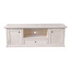 MOBILI 2G - Porta tv 2 ante 1 cassetto legno bianco anticato 160x46x56