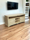 MOBILI 2G - Mobile porta tv goccia legno shabby avorio anticato 170x46x69