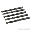Punte trapano Jobber HSS-R in acciaio forgiato 4341 per metalli Silverline 5 pezzi