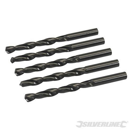 Punte trapano Jobber HSS-R in acciaio forgiato 4341 per metalli Silverline 5 pezzi