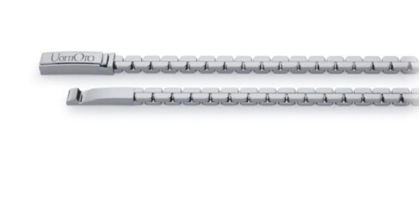 Elements Bracciale da uomo argento rodiato