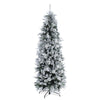 Albero di natale innevato Dresda Slim in PE Real touch + PP Effetto Aghi di PIno PVC + Flock