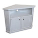 MOBILI 2G - Mobile porta tv angolo 2 Ante Legno shabby bianco 72X63X80
