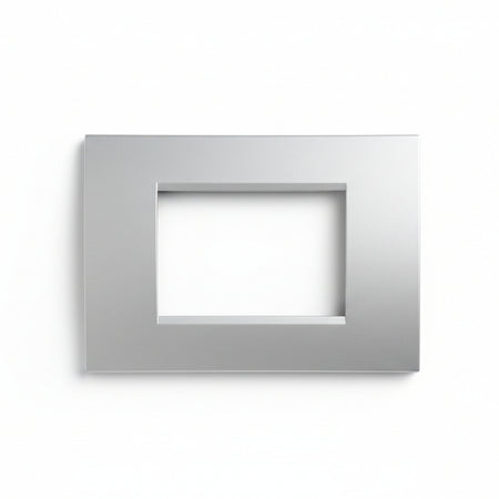 PLACCA CROMO SATINATO CHIARO IN ABS PER SCATOLE RETTANGOLARI SERIE SOFT