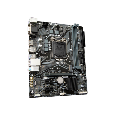 GIGABYTE H410M H V2 Scheda madre - Supporta processori Intel Core 10th CPUs, up to 2933MHz DDR4, 1xPCIe 3.0 M.2, GbE LAN, USB 3.2 Gen 1 (GIGABYTE 1200 H410M H V2 M-ATX)