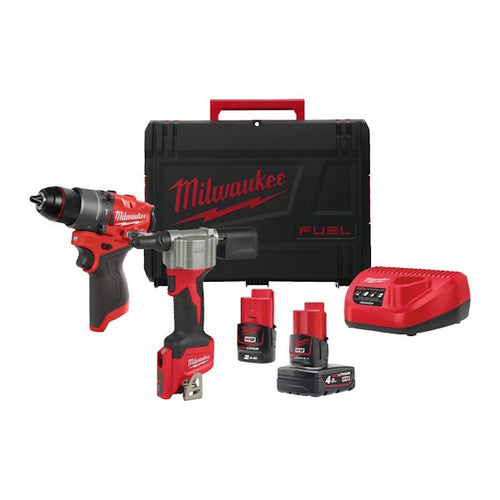 RIVETTATRICE BATTERIA KIT M12 FPP2D2-422X+ FPD2 AVVITATORE 'MILWAUKEE'