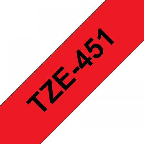 Tape Black on Red 24mm