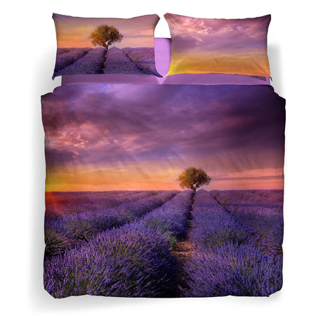 Copripiumino Lavender Sunset ! Caleffi Completo Matrimoniale Unica Sogni Di Viaggio