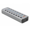 DeLOCK Hub USB 5 Gbps con 7 porte + 1 porta di ricarica rapida + 1 porta USB-C PD 3.0 con interruttore e illuminazione (Delock - hub - 7 porte)
