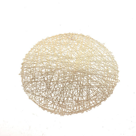 Sottopiatto natalizio per tavola di Natale in PVC color oro da Ø 38 cm