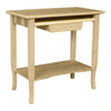 MOBILI 2G - Scrivania classica 1 cassetto porta pc in Legno grezzo 85x49x79
