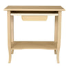 MOBILI 2G - Scrivania classica 1 cassetto porta pc in Legno grezzo 85x49x79