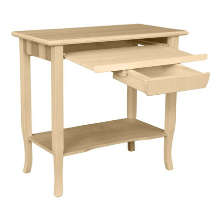 MOBILI 2G - Scrivania classica 1 cassetto porta pc in Legno grezzo 85x49x79