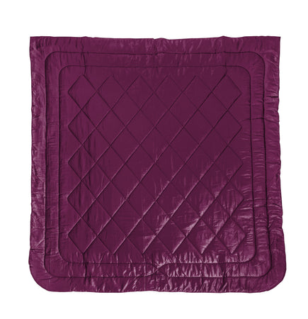 Trapunta matrimoniale Invernale bifaccia-double face in raso di puro cotone Made in Italy Beige/Violaceo