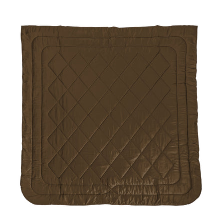 Trapunta matrimoniale Invernale bifaccia-double face in raso di puro cotone Made in Italy Beige/Cacao
