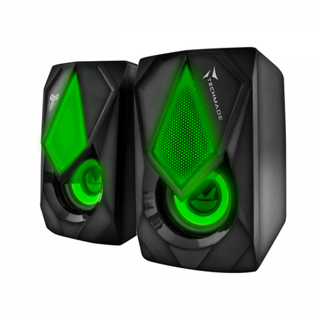 Techmade Speaker Gaming 2.0 3w Usb Led Light Rosso/blu/verde