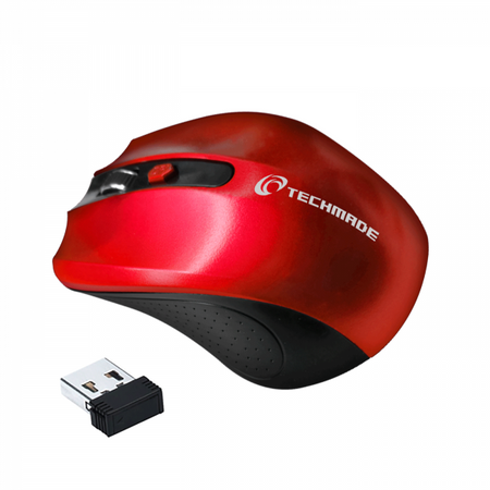 Mouse Optical Wireless - Ottico ad alta precisione da 800 a 1600 Dpi - Rosso