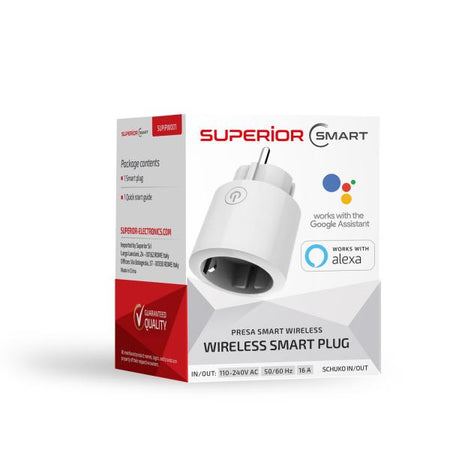 Superior Presa Schuko Smart Wifi Controllo Consumi Timer Alexa/google