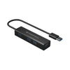 HUB USB 3.0 4 PORTE BK 4*USB A + ADATT.USB C (ALLUMINIO)