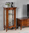 MOBILI 2G - Vetrina 1 anta classica Legno massello tinta noce 51X44X108