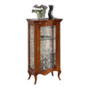 MOBILI 2G - Vetrina 1 anta classica Legno massello tinta noce 51X44X108