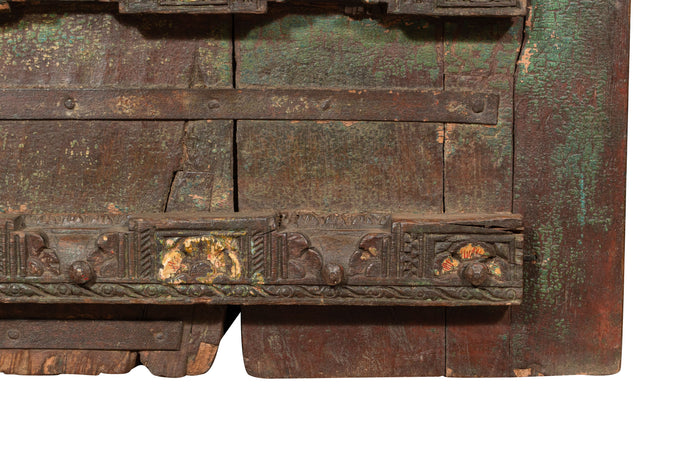 Biscottini Porta in legno massello e ferro da interno o da esterno vecchia e antica medievale scorrevole