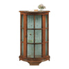 MOBILI 2G - Vetrina classica vetro curvo Legno tinta noce 74X42X112