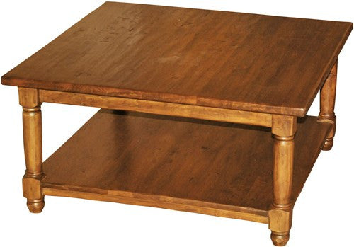 Biscottini Tavolino da fumo Country in legno massello di tiglio finitura noce Made in Italy