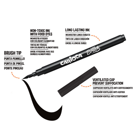 Carioca, Pennarelli Super Brush, 20 Pezzi