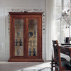 MOBILI 2G - Vetrina 2 ante classica Legno noce bassano 154X50X214