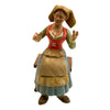 Donna seduta statuetta in terracotta artigianale per presepe napoletano da h 10 cm