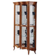 MOBILI 2G - Vetrina classica vetro curvo Legno tinta noce scuro 89X44X186