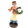 Donna con cavolo statuetta assortita in terracotta artigianale per presepe napoletano da h 7 cm